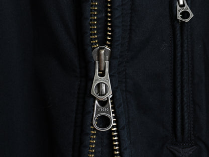 00s ポロ ラルフローレン スウェット コットン 切替 ジャケット メンズ XL オールド 収納フード ブルゾン 裏起毛 大きいサイズ 黒 ワッペン