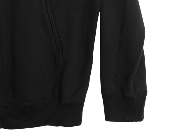 00s ポロ ラルフローレン スウェット コットン 切替 ジャケット メンズ XL オールド 収納フード ブルゾン 裏起毛 大きいサイズ 黒 ワッペン