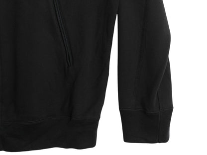 00s ポロ ラルフローレン スウェット コットン 切替 ジャケット メンズ XL オールド 収納フード ブルゾン 裏起毛 大きいサイズ 黒 ワッペン
