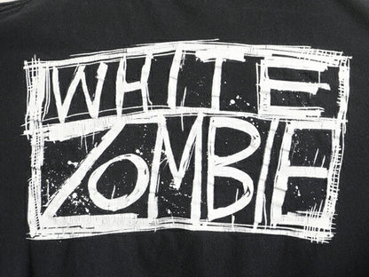 90s USA製 人気 黒 ★ WHITE ZOMBIE 両面 プリント 半袖 Tシャツ ( メンズ L ) 古着 90年代 ホワイトゾンビ バンドT メタル ロックT 当時物