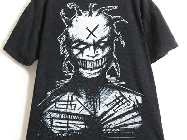90s USA製 人気 黒 ★ WHITE ZOMBIE 両面 プリント 半袖 Tシャツ ( メンズ L ) 古着 90年代 ホワイトゾンビ バンドT メタル ロックT 当時物