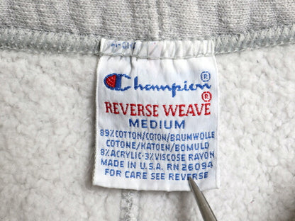90s USA製 ★ チャンピオン リバースウィーブ ポケット付き スウェット パンツ メンズ M 古着 オールド Champion 裏起毛 トレーナー グレー