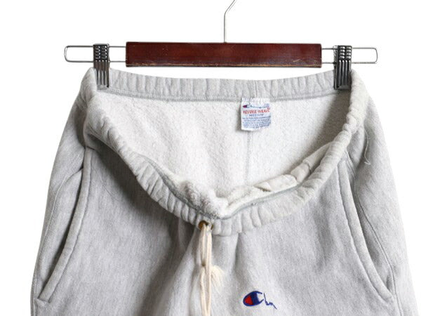 90s USA製 ★ チャンピオン リバースウィーブ ポケット付き スウェット パンツ メンズ M 古着 オールド Champion 裏起毛 トレーナー グレー