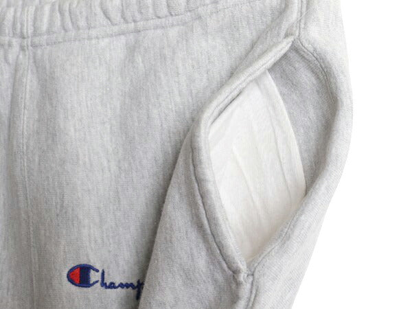 90s USA製 ★ チャンピオン リバースウィーブ ポケット付き スウェット パンツ メンズ M 古着 オールド Champion 裏起毛 トレーナー グレー