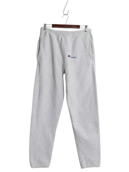 90s USA製 ★ チャンピオン リバースウィーブ ポケット付き スウェット パンツ メンズ M 古着 オールド Champion 裏起毛 トレーナー グレー
