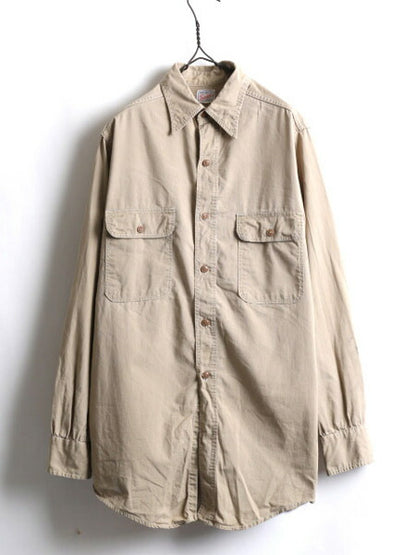 60's Trenton コットン ワークシャツ (M程)