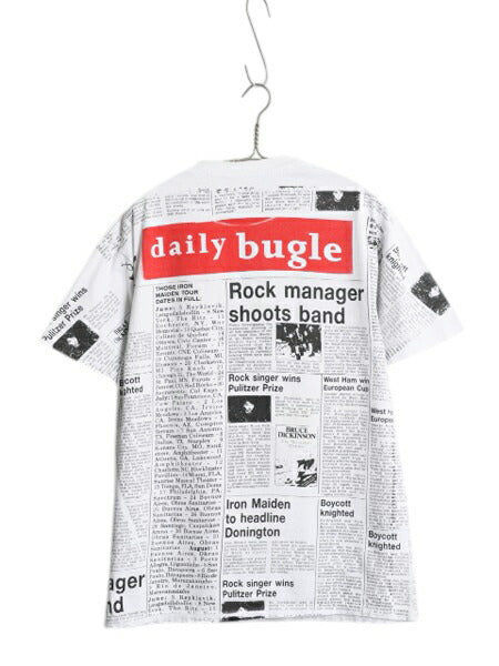 90s USA製 ★ アイアンメイデン オールオーバー プリント Tシャツ メンズ L / 古着 オフィシャル 当時物 バンド ロック シングルステッチ