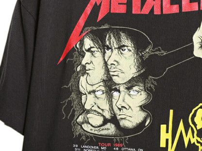 80s ★ メタリカ × クイーンズライク パスヘッド ツアー プリント Tシャツ メンズ L ヴィンテージ 当時物 バンド ロック シングルステッチ