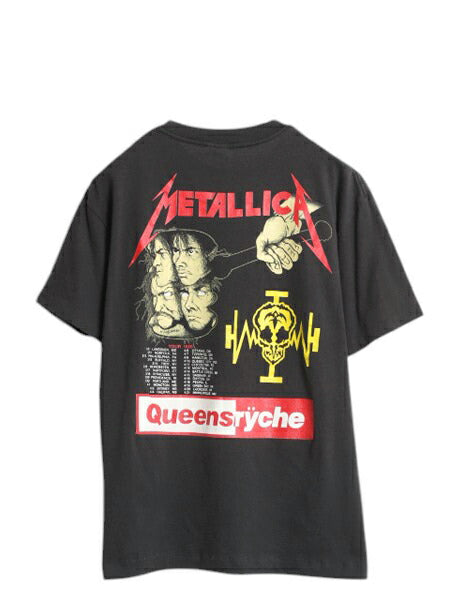 80s ★ メタリカ × クイーンズライク パスヘッド ツアー プリント Tシャツ メンズ L ヴィンテージ 当時物 バンド ロック シングルステッチ