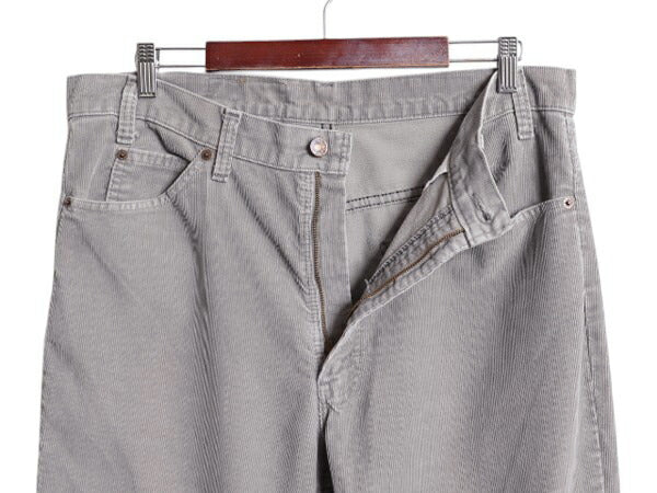 90s USA製 ★ リーバイス 517 コーデュロイ フレア パンツ メンズ 実寸 36 28 程/ オールド Levis ブーツカット スリム 細畝 アメリカ製 灰