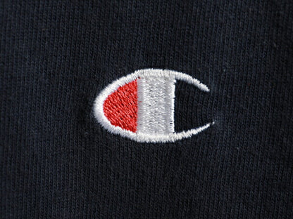90s USA製 ★ Champion チャンピオン コットン 無地 Vネック 半袖 Tシャツ ( メンズ 男性 L ) 90年代 アメリカ製 紺 古着 USED ソリッド