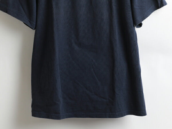 90s USA製 ★ Champion チャンピオン コットン 無地 Vネック 半袖 Tシャツ ( メンズ 男性 L ) 90年代 アメリカ製 紺 古着 USED ソリッド