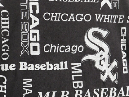 80s Champion MLB CHICAGO WHITESOX ホワイトソックス 総柄 プリント 半袖 Tシャツ (XL)