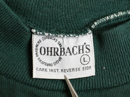 60's OHRBACH'S ワイド 太 ボーダー コットン 半袖 Tシャツ (L)