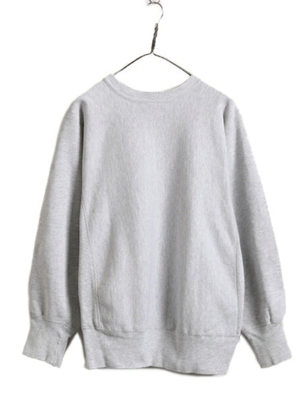 90s USA製 ★ チャンピオン リバースウィーブ スウェット メンズ L 古着 90年代 オールド Champion トレーナー 裏起毛 ワンポイント グレー