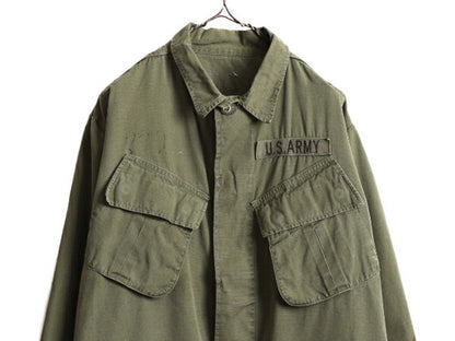 70s ★ 70年製 米軍実物 US ARMY 5th リップストップ ジャングルファティーグ ジャケット メンズ M 程/ 70年代 ヴィンテージ アーミー 4th