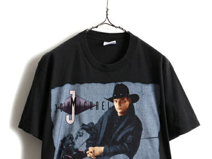90s John Michael Montgomery ジョン マイケル モンゴメリー ツアー プリント 半袖 Tシャツ (L)