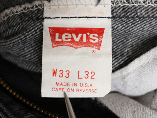 先染め 80s USA製 ★ リーバイス 506 ブラック デニム パンツ メンズ 33 32 / Levis ヴィンテージ ジーパン ジーンズ スリム テーパード 黒