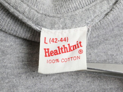 60's 70's Healthknit へルスニット Rutgers ラトガース大学 カレッジ プリント 半袖 Tシャツ (L)