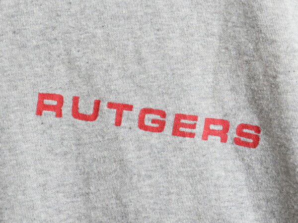 60's 70's Healthknit へルスニット Rutgers ラトガース大学 カレッジ プリント 半袖 Tシャツ (L)