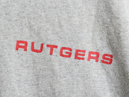 60's 70's Healthknit へルスニット Rutgers ラトガース大学 カレッジ プリント 半袖 Tシャツ (L)