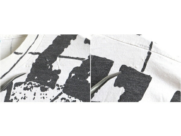 90s ZZ TOP ZZトップ ANTENNA 両面 オールオーバープリント 半袖 Tシャツ (L)