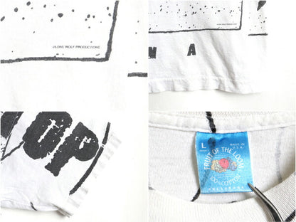 90s ZZ TOP ZZトップ ANTENNA 両面 オールオーバープリント 半袖 Tシャツ (L)