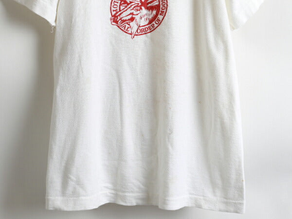 50s ★ Champion チャンピオン ランナーズ タグ MOOSE フロッキー プリント 半袖 Tシャツ ( メンズ 男性 M ) 50年代 ビンテージ ランタグ