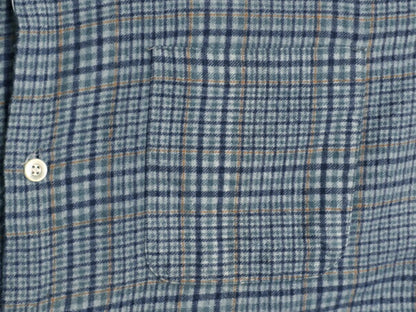 60s ★ チェック プリント フランネル 長袖 シャツ メンズ S 古着 60年代 ヴィンテージ 長袖シャツ ネルシャツ ネル ボックス ポケット付き