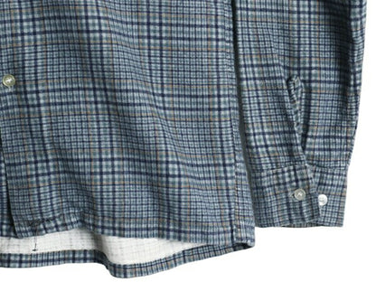 60s ★ チェック プリント フランネル 長袖 シャツ メンズ S 古着 60年代 ヴィンテージ 長袖シャツ ネルシャツ ネル ボックス ポケット付き