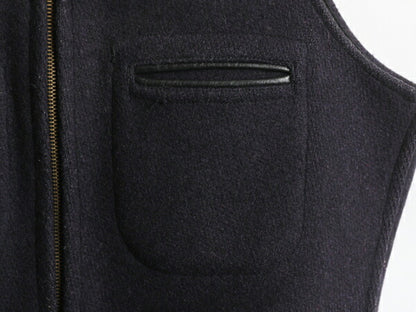 50's ビンテージ ★ JACK-VEST ジャックベスト フルジップ ウール ワーク ベスト ( メンズ 男性 38 ) 50年代 ヴィンテージ ネイビー 古着