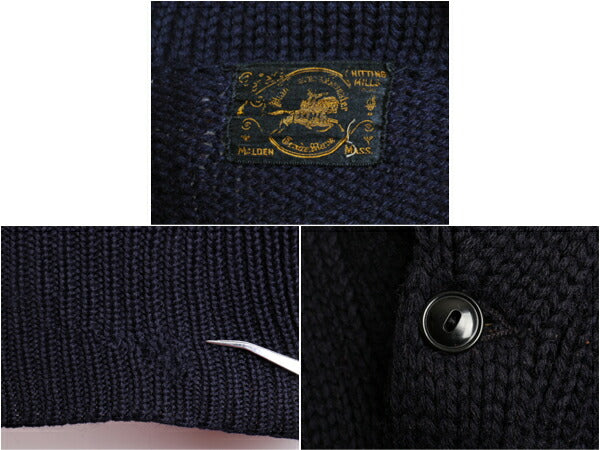 40's Revere Knitting Mills ショールカラー プルオーバー ニット セーター (S程)