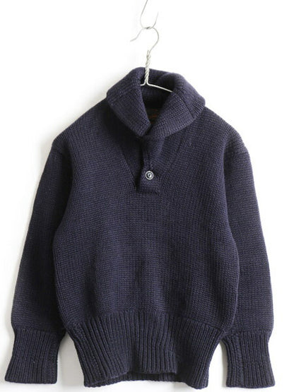 40's Revere Knitting Mills ショールカラー プルオーバー ニット セーター (S程)
