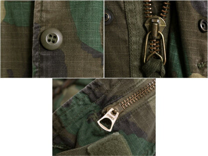 70s ★ 初期 ALPHA INDUSTRIES社製 LC-1 リーフ カモ M-65 フィールド ジャケット LARGE REGULAR 民間 USA製 ヴィンテージ リップストップ
