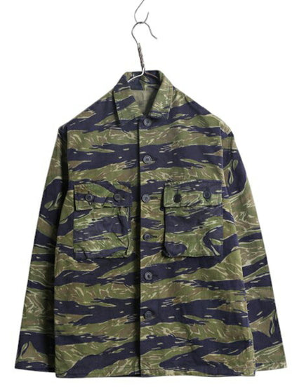 60s 70s ★ 米軍実物 タイガーストライプ カモ TO-78 シャツ ジャケット A-M ヴィンテージ ミリタリー ベトナム戦 当時物 TDD 沖縄タイガー