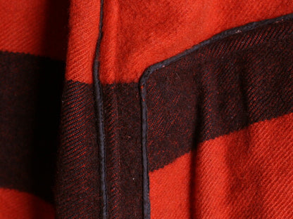 30s ★ CARSS MACKINAW ダブルブレスト マッキーノ コート メンズ M / ヴィンテージ ボーダー ブランケット ウール ダブル ジャケット 赤