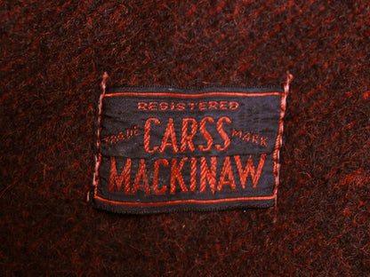 30s ★ CARSS MACKINAW ダブルブレスト マッキーノ コート メンズ M / ヴィンテージ ボーダー ブランケット ウール ダブル ジャケット 赤