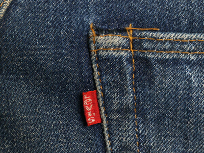 70s ★ リーバイス 501 66前期 インディゴ デニム パンツ メンズ 33 34 / USA製 ヴィンテージ 赤耳 耳付き シングル ストレート 紙パッチ