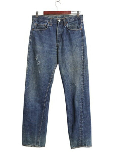 70s ★ リーバイス 501 66前期 インディゴ デニム パンツ メンズ 33 34 / USA製 ヴィンテージ 赤耳 耳付き シングル ストレート 紙パッチ