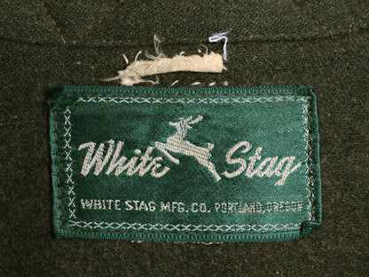 50s ★ ホワイトスタッグ ウール シングル マッキーノ ジャケット メンズ L 程/ USA製 古着 ヴィンテージ クルーザー ハンティング カーキ
