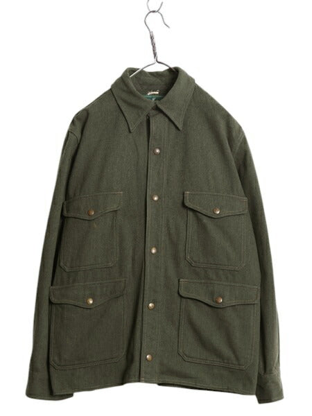 50s ★ ホワイトスタッグ ウール シングル マッキーノ ジャケット メンズ L 程/ USA製 古着 ヴィンテージ クルーザー ハンティング カーキ