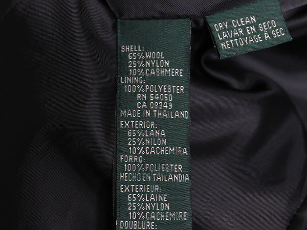 90s ローレン ラルフローレン テーラード ジャケット レディース XL / オールド ポロ ウール カシミヤ ブラックウォッチ ブレザー きれいめ