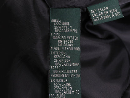 90s ローレン ラルフローレン テーラード ジャケット レディース XL / オールド ポロ ウール カシミヤ ブラックウォッチ ブレザー きれいめ