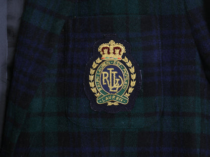 90s ローレン ラルフローレン テーラード ジャケット レディース XL / オールド ポロ ウール カシミヤ ブラックウォッチ ブレザー きれいめ