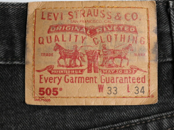 00s ★ リーバイス 505 ブラック デニム パンツ メンズ 33 34 古着 00年代 オールド Levis ジーンズ ジーパン Gパン スリム ストレート 黒