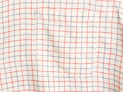 60s ★ タッタソール チェック 長袖 シャツ メンズ M 程 ヴィンテージ 長袖シャツ ポケット付き ウール 混 ヴィエラ 素材 スコットランド製