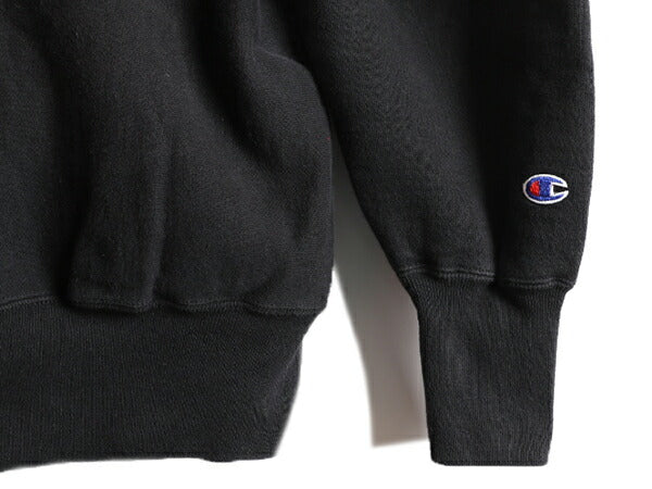 90s ★ チャンピオン 2段 カレッジ 刺繍 リバースウィーブ スウェット メンズ M / 90年代 オールド Champion 裏起毛 ブラック スエット 黒