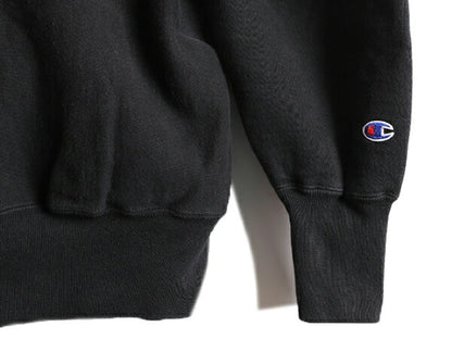 90s ★ チャンピオン 2段 カレッジ 刺繍 リバースウィーブ スウェット メンズ M / 90年代 オールド Champion 裏起毛 ブラック スエット 黒