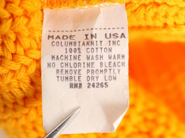 新品 アメリカ製 コロンビアニット 無地 コットン ニット キャップ ゴールド USA製 帽子 ニット帽 ワッチ メンズ レディース 綿 100% 黄色