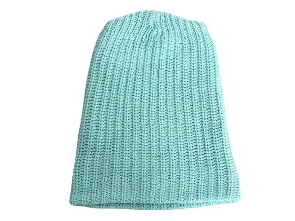 新品 アメリカ製 コロンビアニット 無地 コットン ニット キャップ アクア USA製 帽子 ニット帽 ワッチ メンズ レディース 綿 100% ブルー